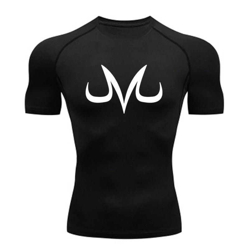 Men’s Compression Sports T-Shirt – Quick-Dry Athletic Running Top with Tight Fit & Round Neck