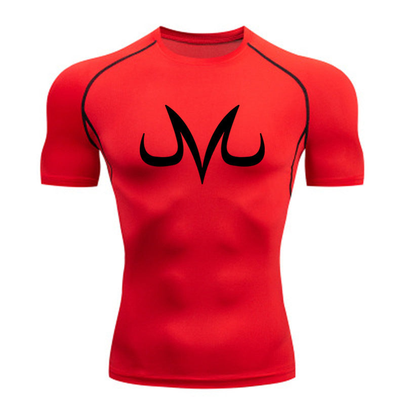 Men’s Compression Sports T-Shirt – Quick-Dry Athletic Running Top with Tight Fit & Round Neck