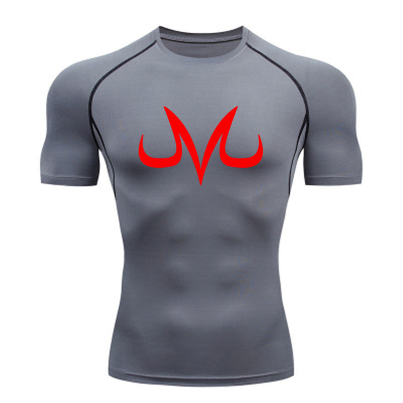Men’s Compression Sports T-Shirt – Quick-Dry Athletic Running Top with Tight Fit & Round Neck