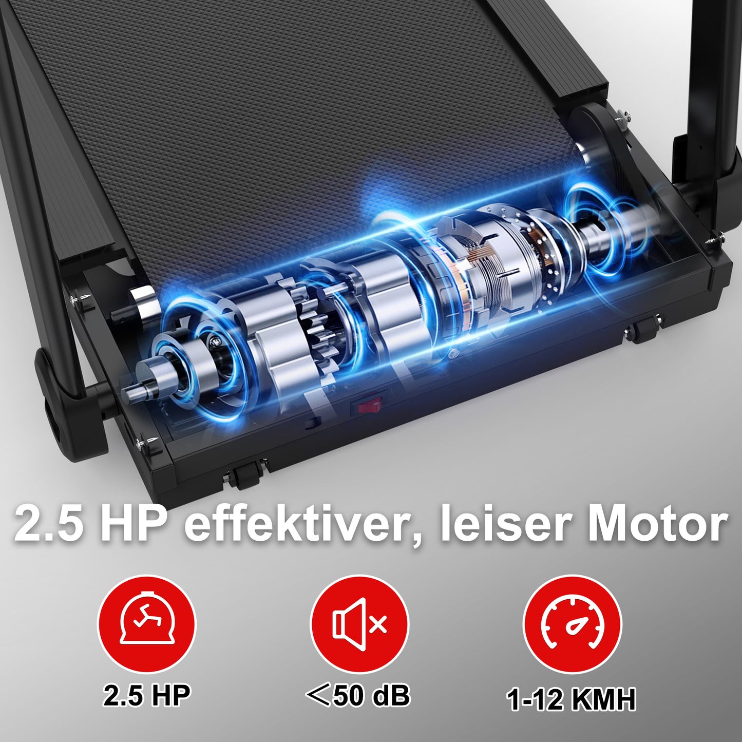 Electric Folding Treadmill for Home – Compact 12km/h Running Machine with LED Display, App & Tablet Holder