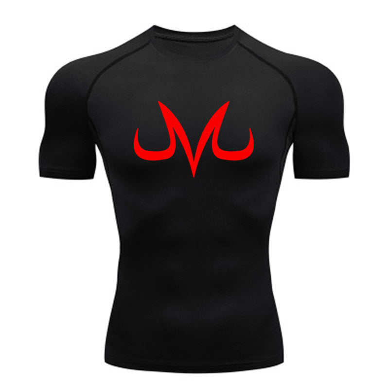 Men’s Compression Sports T-Shirt – Quick-Dry Athletic Running Top with Tight Fit & Round Neck