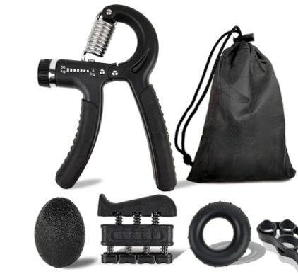 Silicone Grip Strength Set – Hand Grip Ring & Stress Ball for Finger, Hand & Forearm Exercise