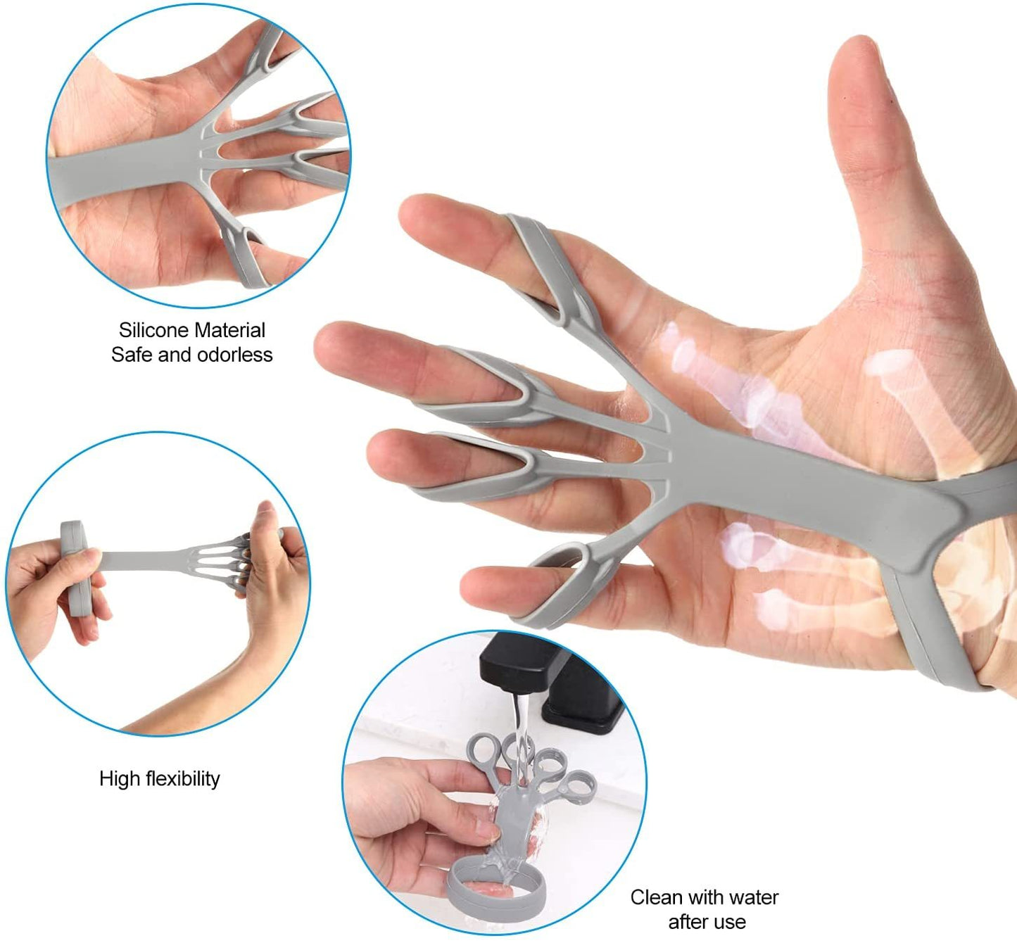 Silicone Finger Exerciser & Hand Grip Trainer – Arthritis Relief & Rehab Tool for Strengthening and Pain Relief