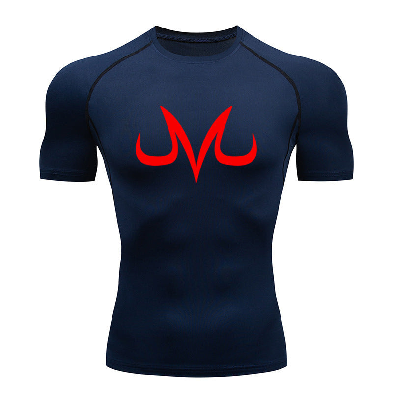 Men’s Compression Sports T-Shirt – Quick-Dry Athletic Running Top with Tight Fit & Round Neck