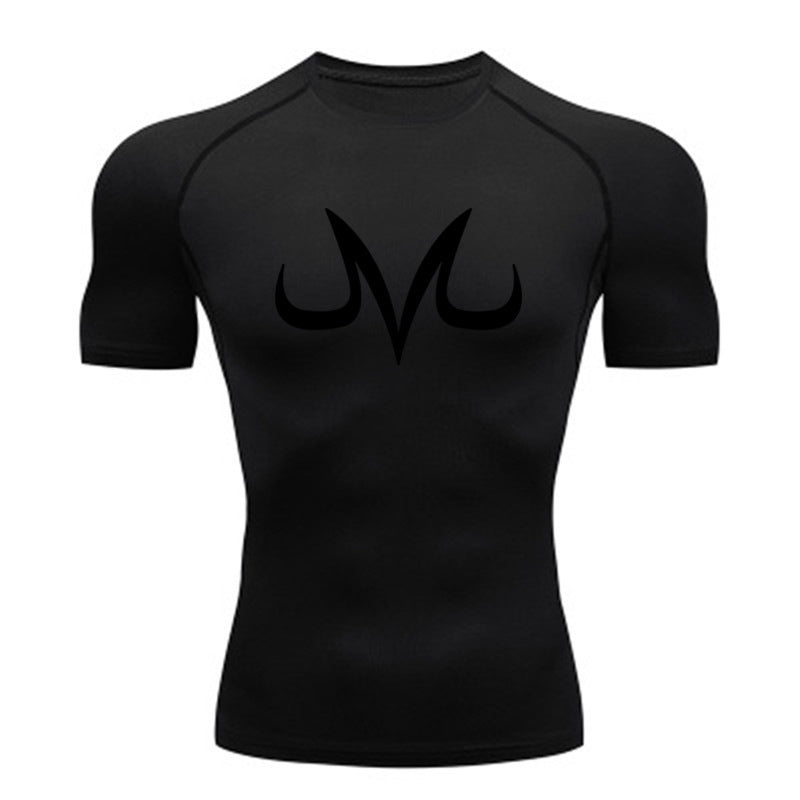 Men’s Compression Sports T-Shirt – Quick-Dry Athletic Running Top with Tight Fit & Round Neck