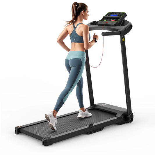 Electric Folding Treadmill for Home – Compact 12km/h Running Machine with LED Display, App & Tablet Holder