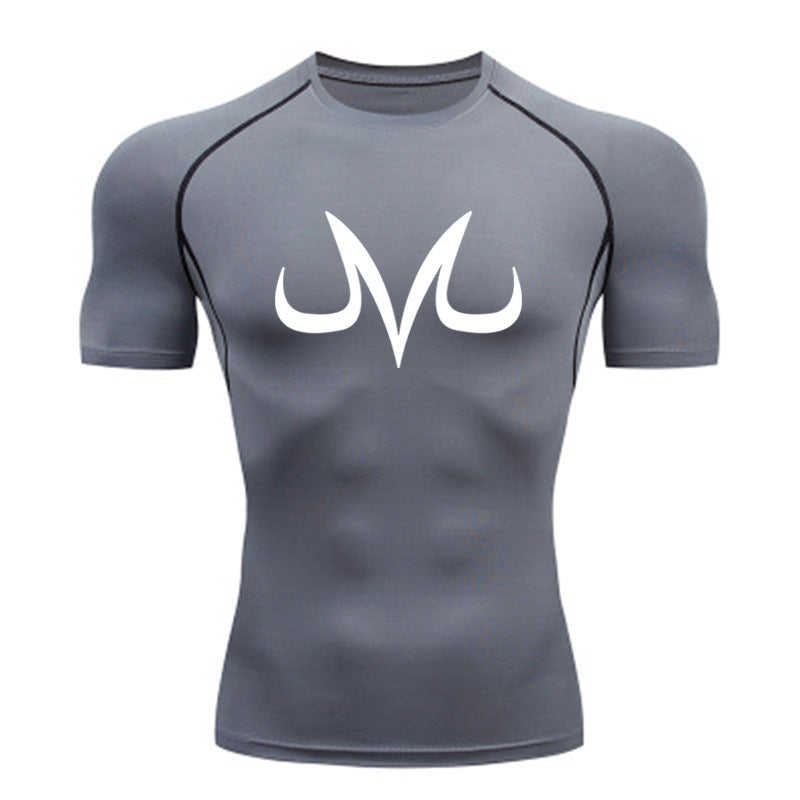 Men’s Compression Sports T-Shirt – Quick-Dry Athletic Running Top with Tight Fit & Round Neck