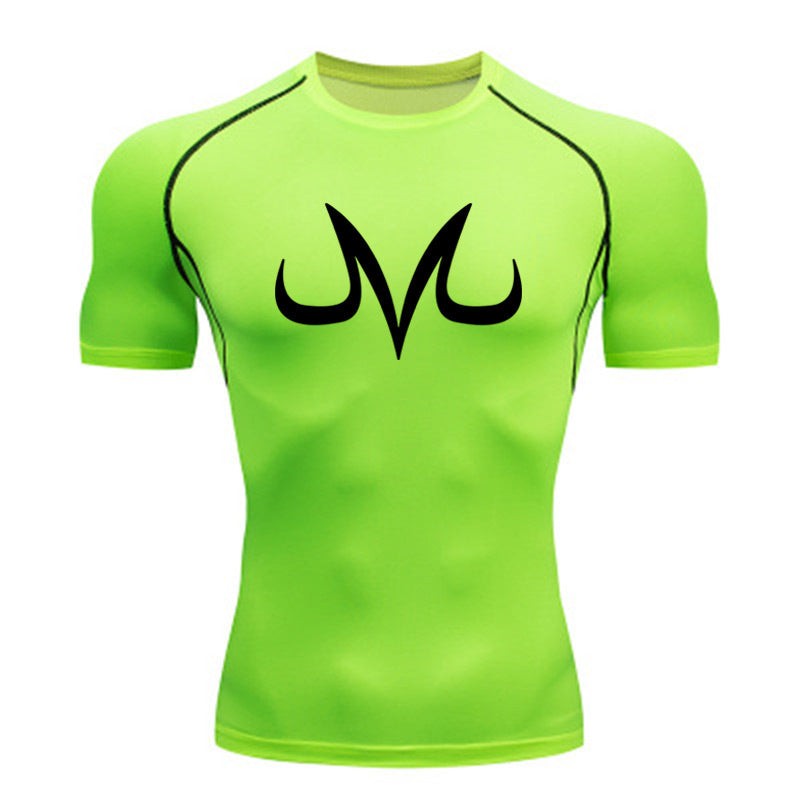 Men’s Compression Sports T-Shirt – Quick-Dry Athletic Running Top with Tight Fit & Round Neck