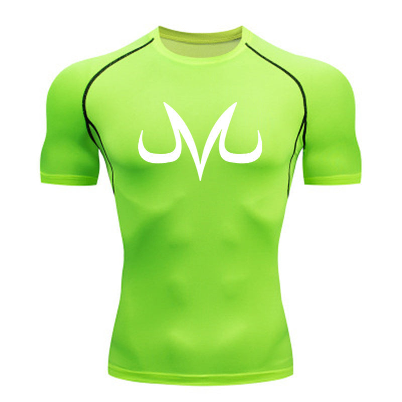Men’s Compression Sports T-Shirt – Quick-Dry Athletic Running Top with Tight Fit & Round Neck