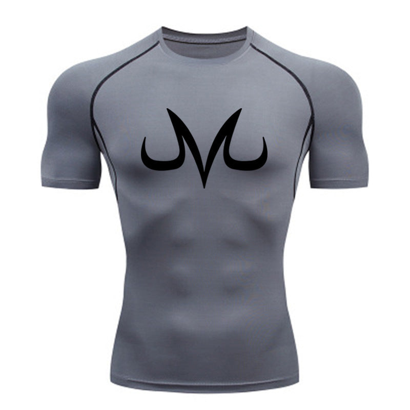 Men’s Compression Sports T-Shirt – Quick-Dry Athletic Running Top with Tight Fit & Round Neck