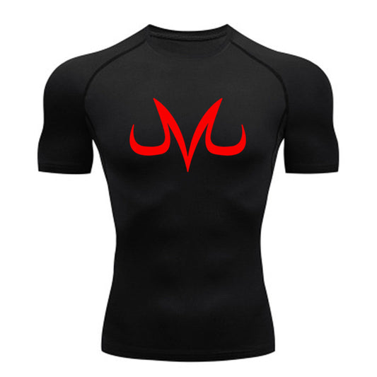 Men’s Compression Sports T-Shirt – Quick-Dry Athletic Running Top with Tight Fit & Round Neck