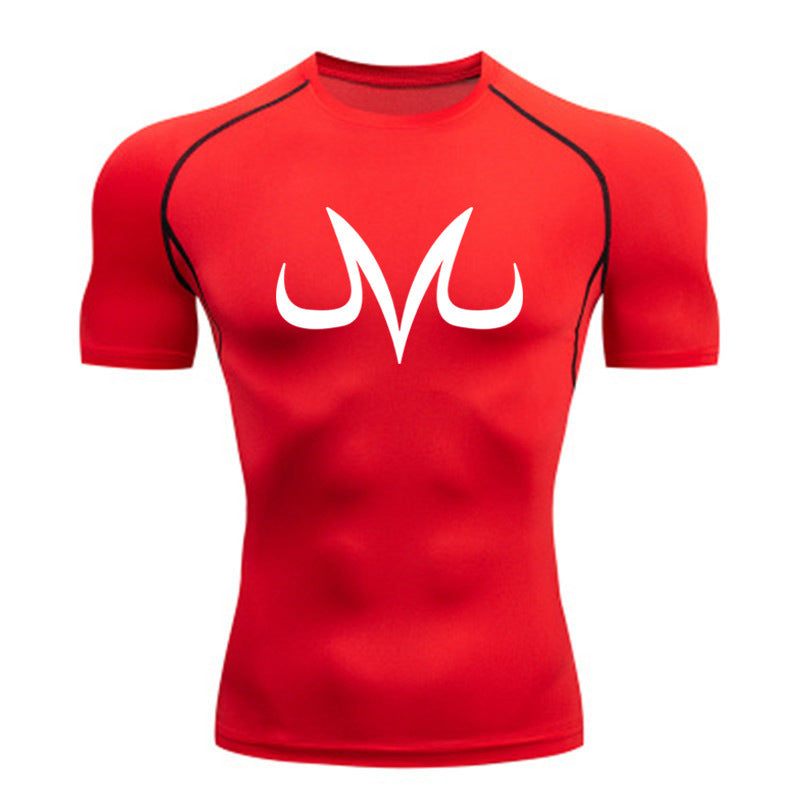 Men’s Compression Sports T-Shirt – Quick-Dry Athletic Running Top with Tight Fit & Round Neck
