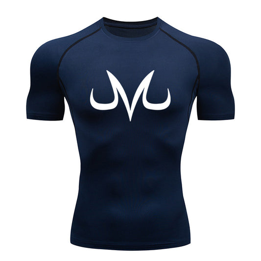 Men’s Compression Sports T-Shirt – Quick-Dry Athletic Running Top with Tight Fit & Round Neck