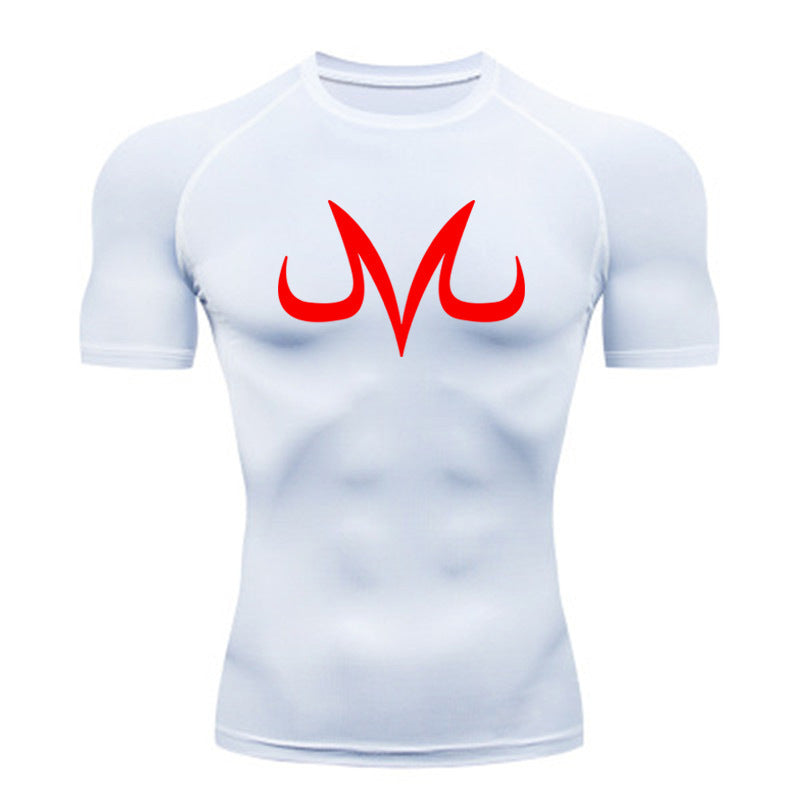 Men’s Compression Sports T-Shirt – Quick-Dry Athletic Running Top with Tight Fit & Round Neck