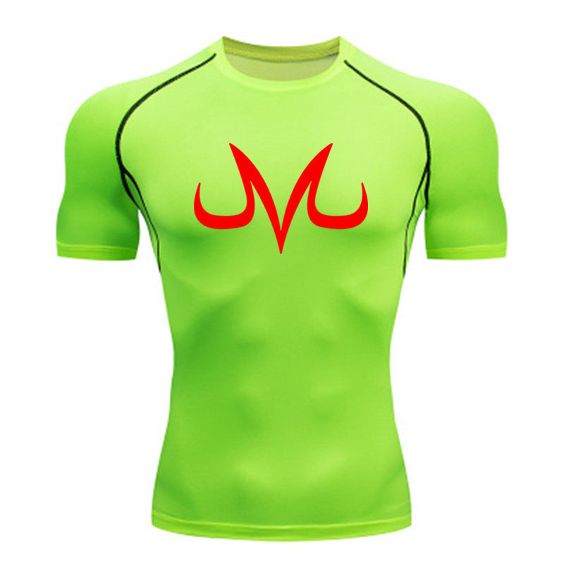 Men’s Compression Sports T-Shirt – Quick-Dry Athletic Running Top with Tight Fit & Round Neck